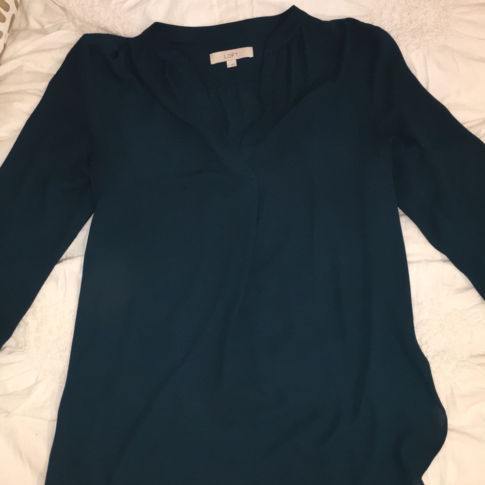 LOFT notch neck tunic